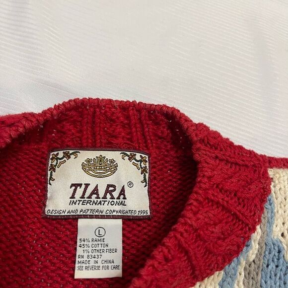 Tiara International VTG Toy Store Red Christmas Sweater Size Large - Picture 3 of 9